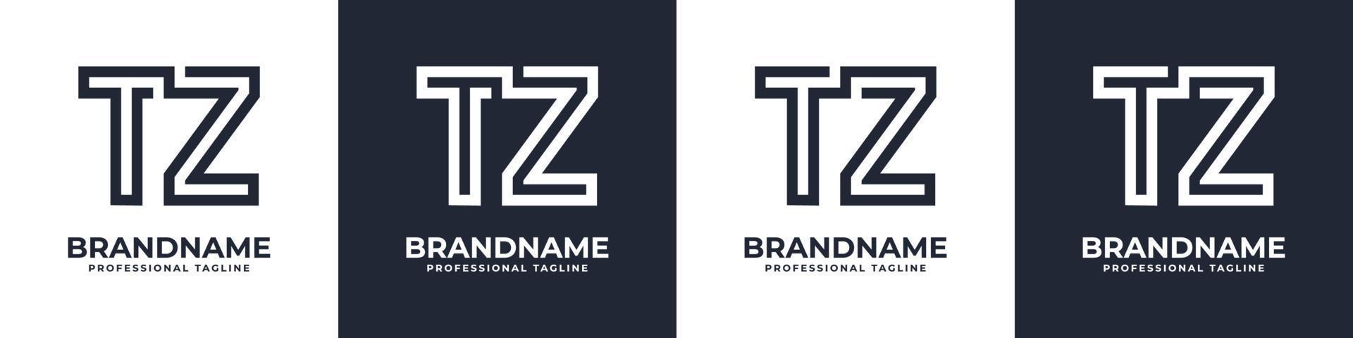 Simple TZ Monogram Logo, suitable for any business with TZ or ZT initial. vector