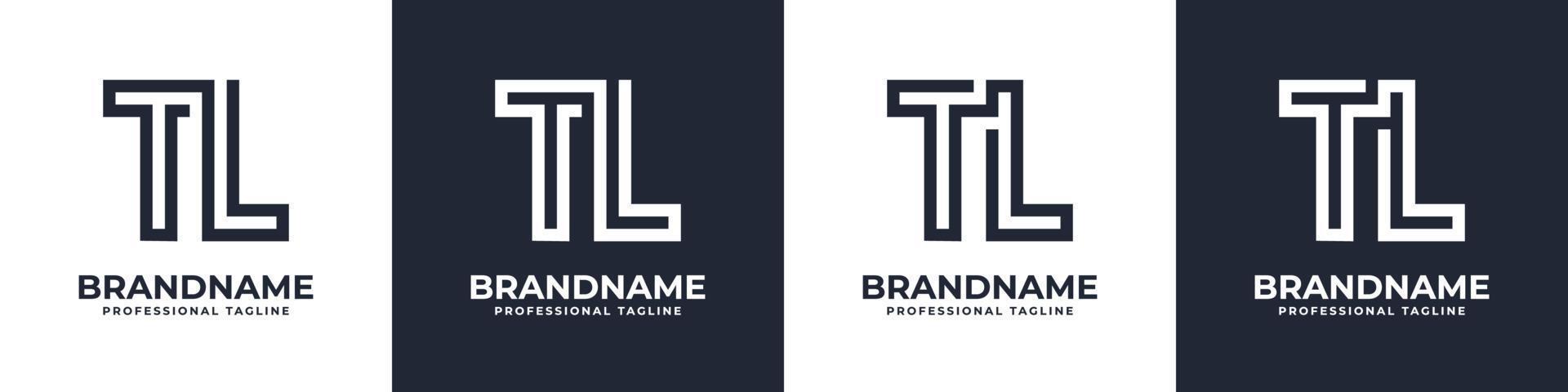 Simple TL Monogram Logo, suitable for any business with TL or LT initial. vector