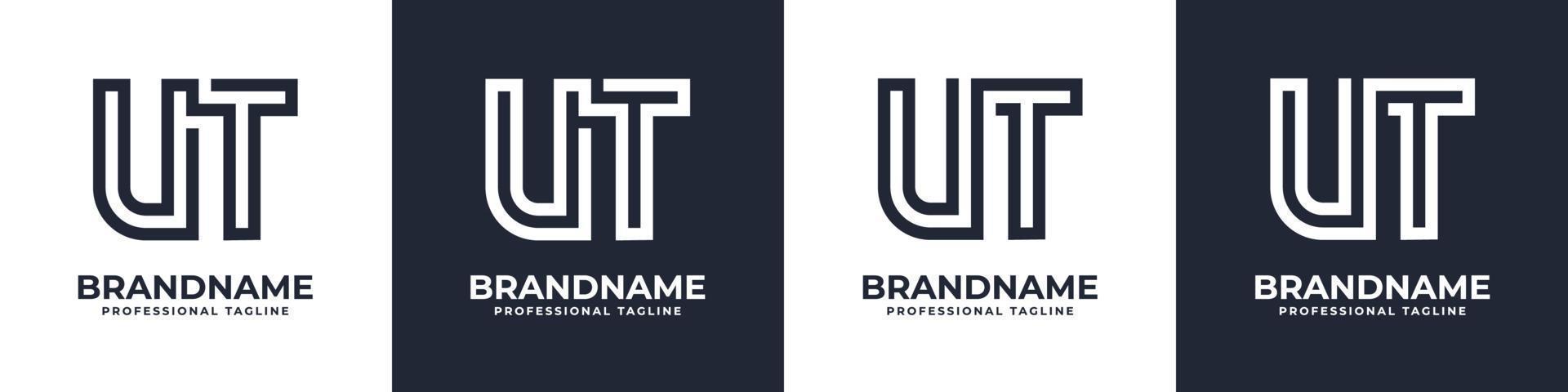 Simple UT Monogram Logo, suitable for any business with UT or TU initial. vector