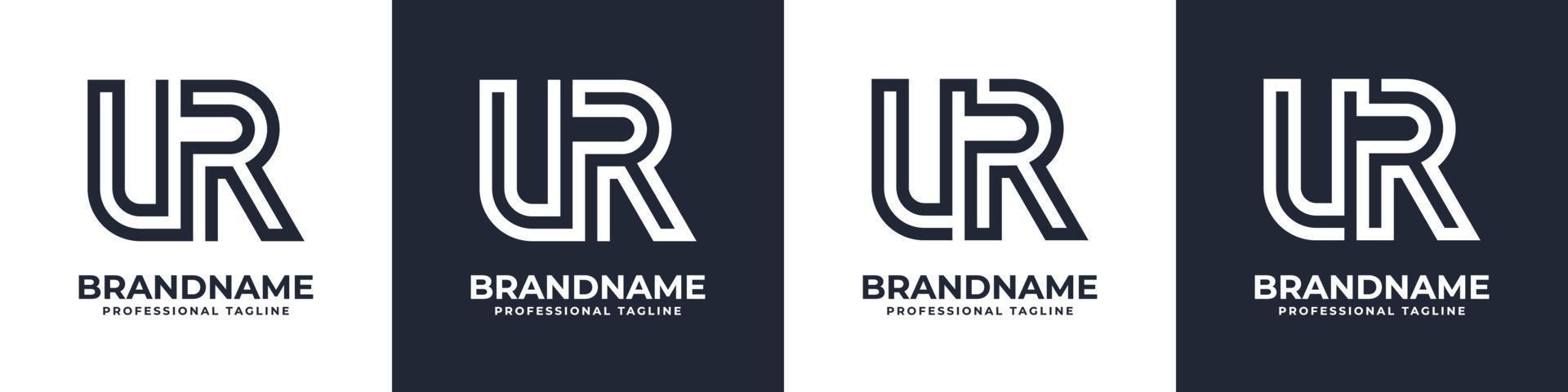 Simple UR Monogram Logo, suitable for any business with UR or RU initial. vector