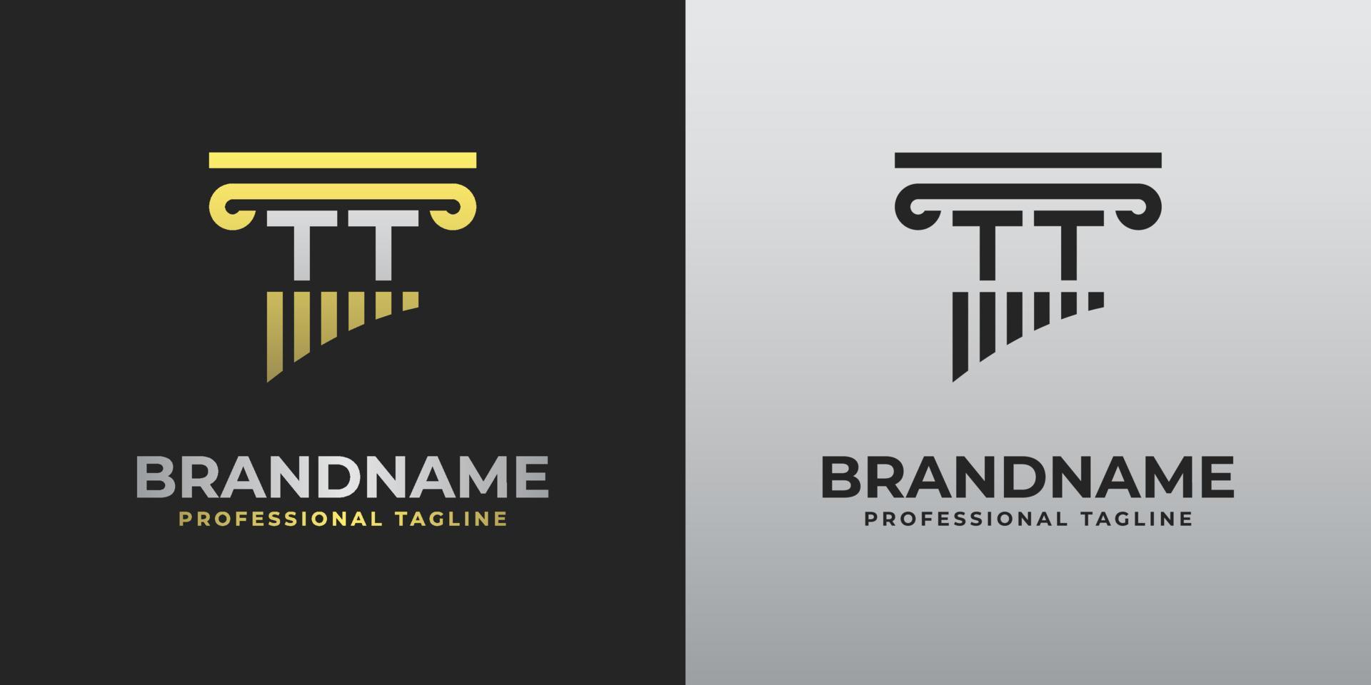 Letter T or TT Lawyer Logo, suitable for any business related to lawyer with T or TT initials. vector