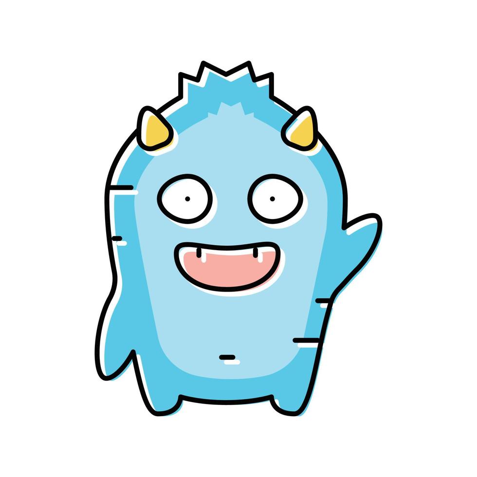 fun monster cute color icon vector illustration