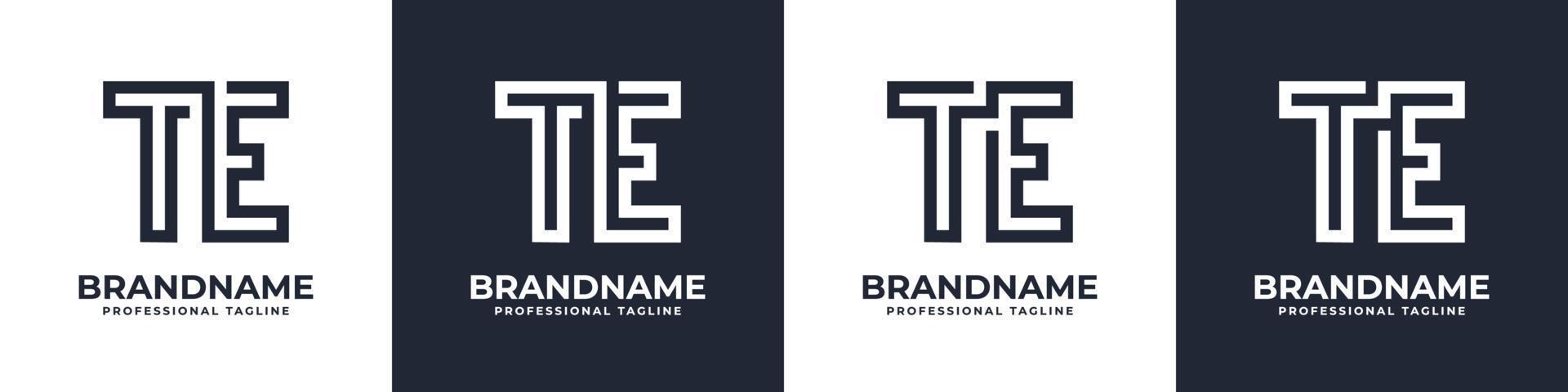 Simple TE Monogram Logo, suitable for any business with TE or ET initial. vector