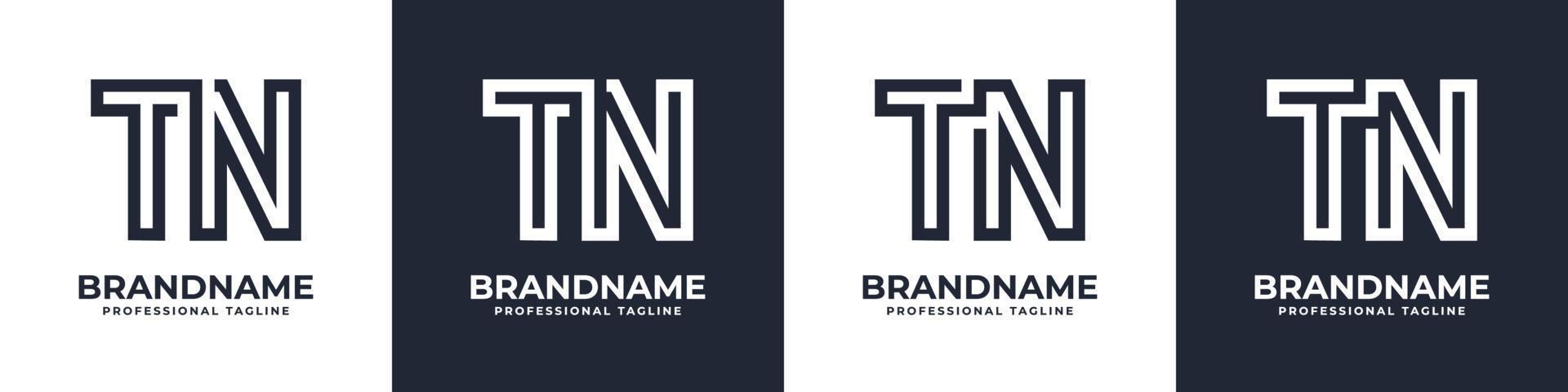 Simple TN Monogram Logo, suitable for any business with TN or NT initial. vector