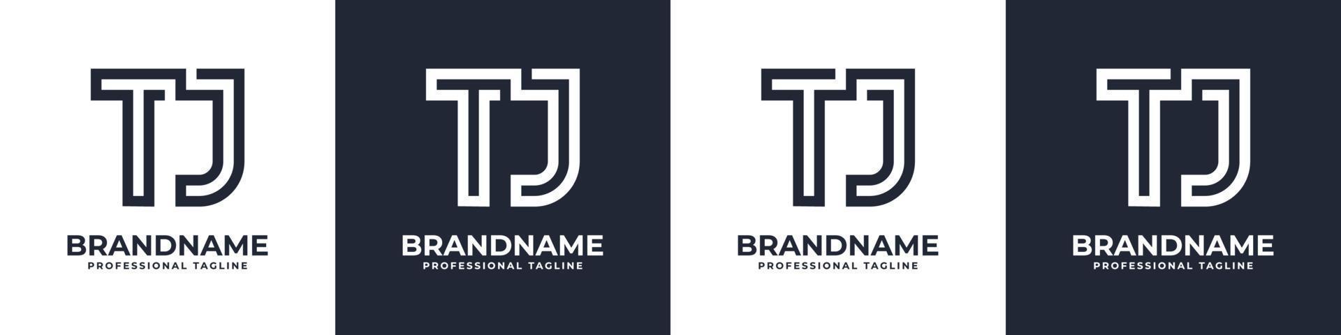 Simple TJ Monogram Logo, suitable for any business with TJ or JT initial. vector