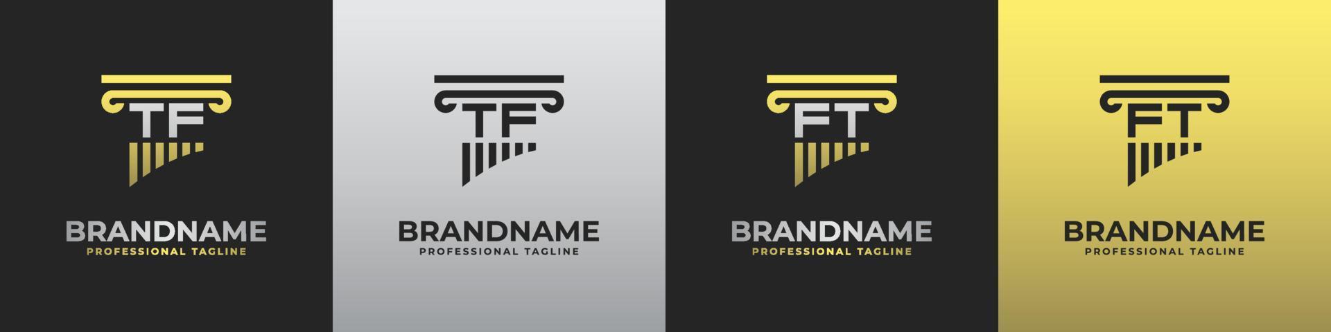 Letter FT or TF Lawyer Logo, suitable for any business related to lawyer with FT or TF initials. vector
