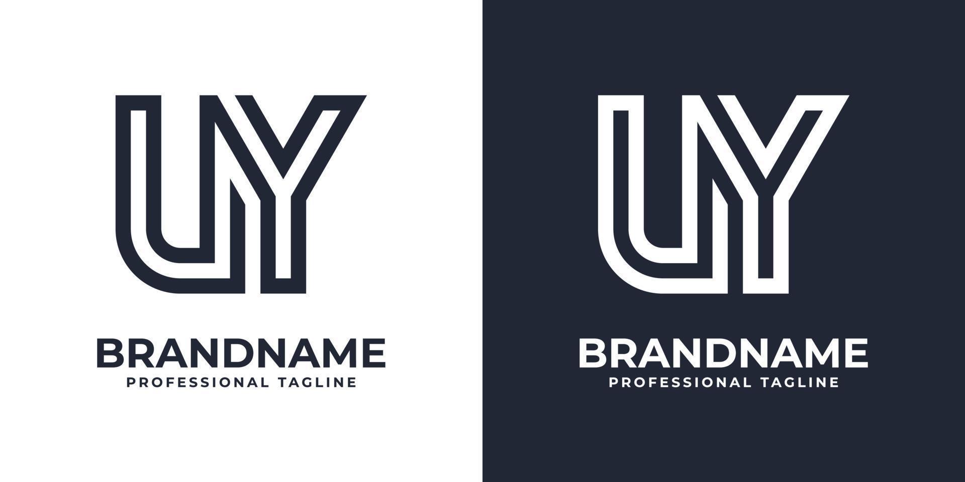 Simple UY Monogram Logo, suitable for any business with UY or YU initial. vector