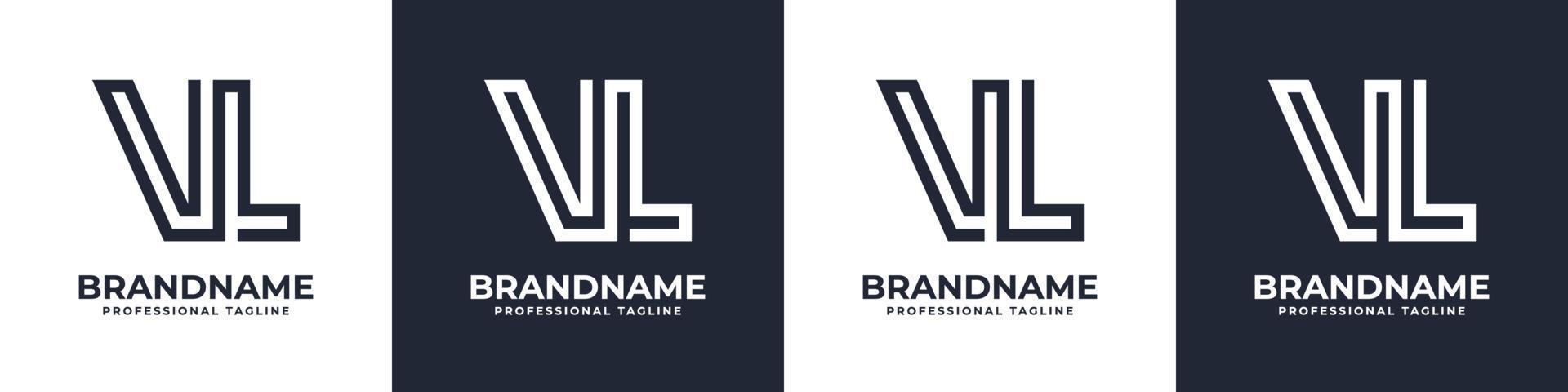 Simple VL Monogram Logo, suitable for any business with VL or LV initial. vector