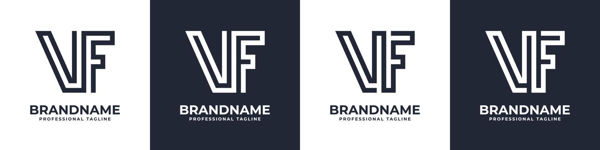 Simple VF Monogram Logo, suitable for any business with VF or FV initial. vector