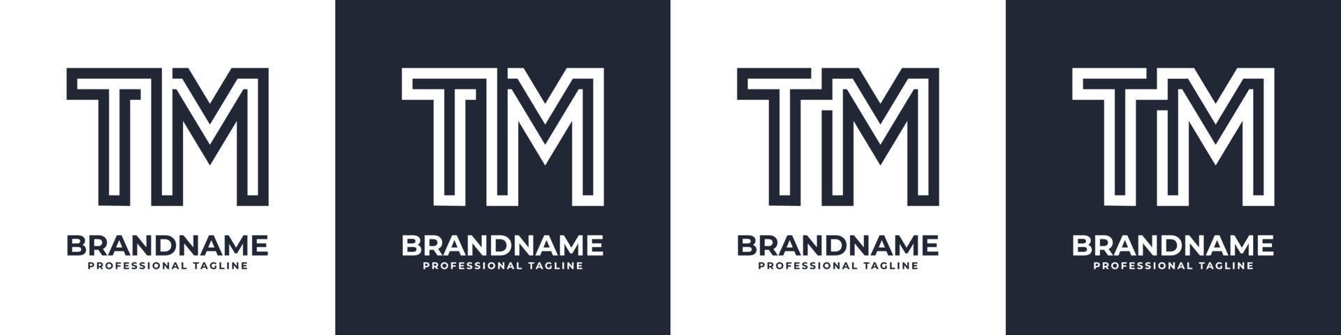 Simple TM Monogram Logo, suitable for any business with TM or MT initial. vector