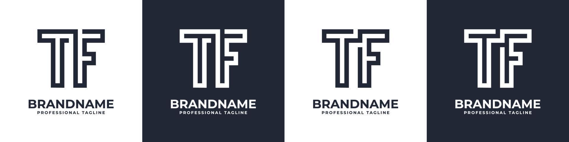 Simple TF Monogram Logo, suitable for any business with TF or FT initial. vector
