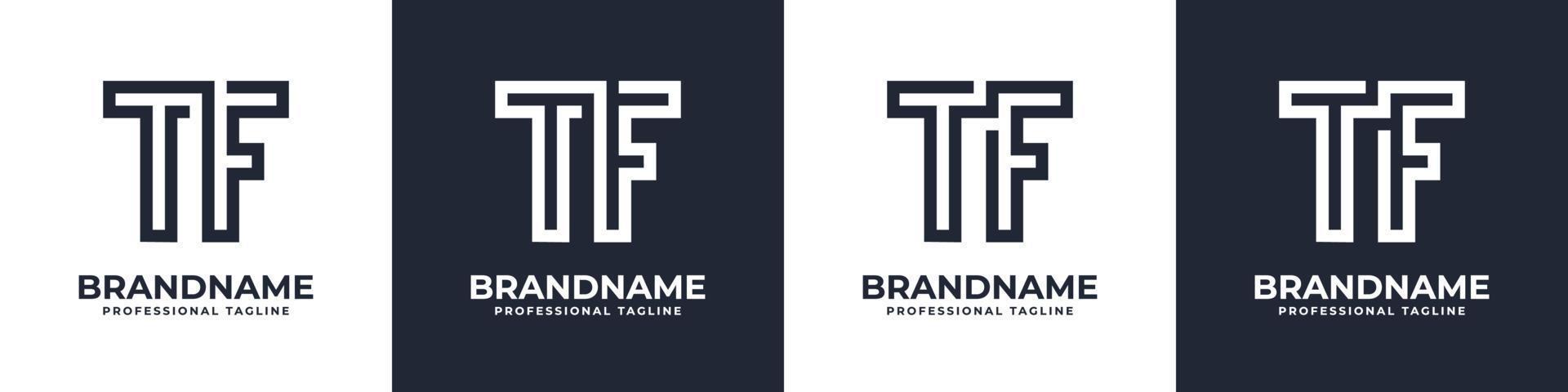 Simple TF Monogram Logo, suitable for any business with TF or FT initial. vector