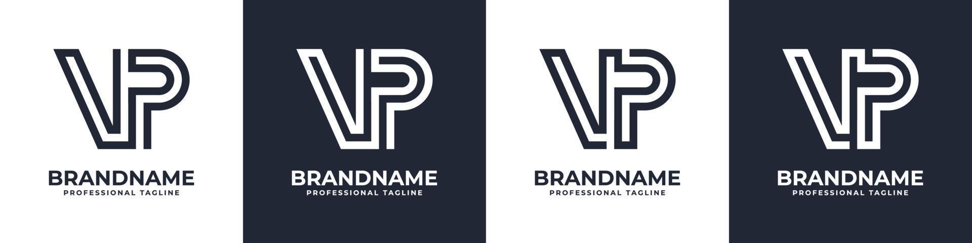 Simple VP Monogram Logo, suitable for any business with VP or PV initial. vector