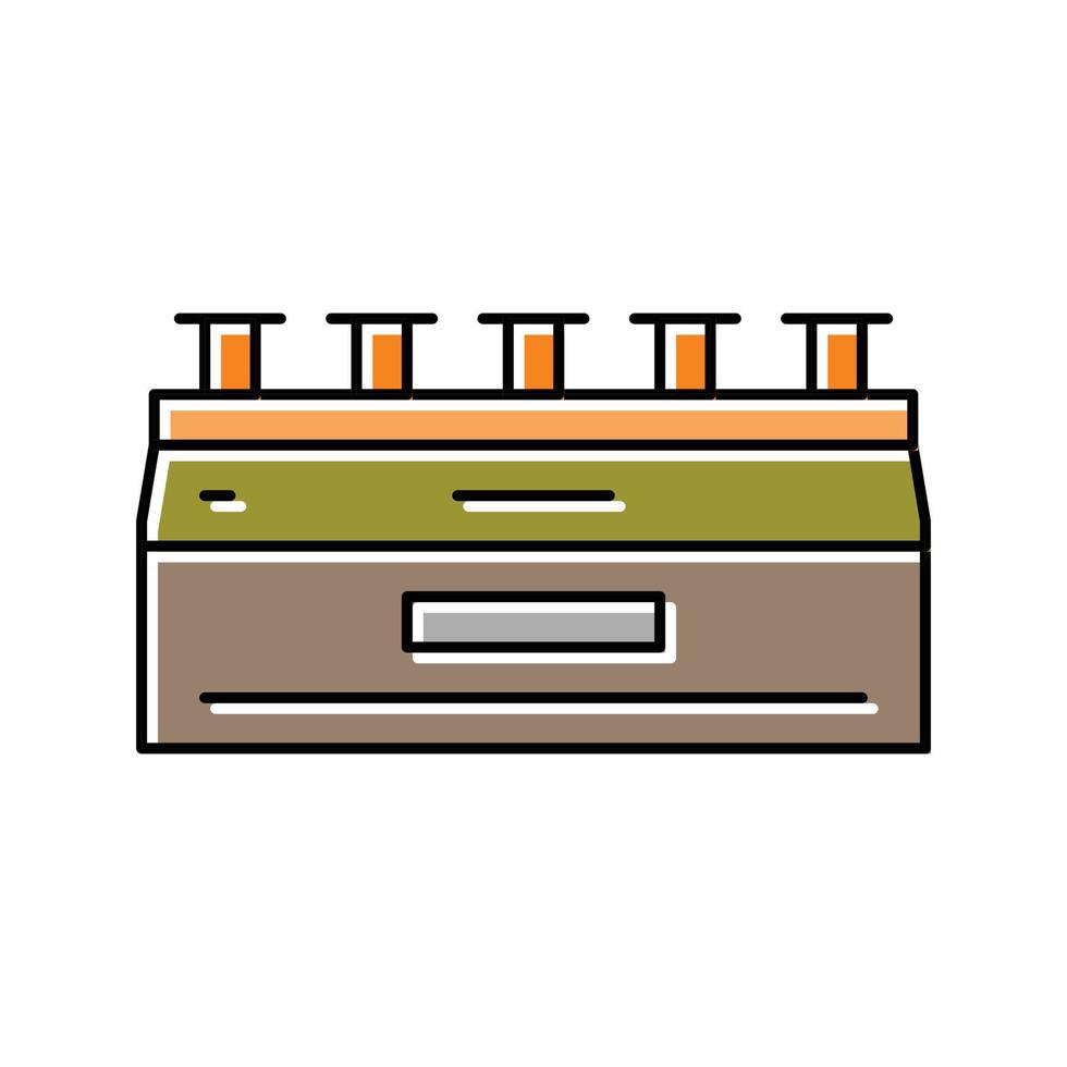 sulfide ore processing copper color icon vector illustration