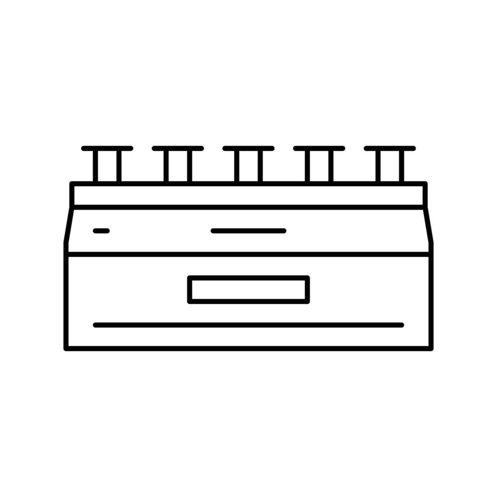sulfide ore processing copper line icon vector illustration