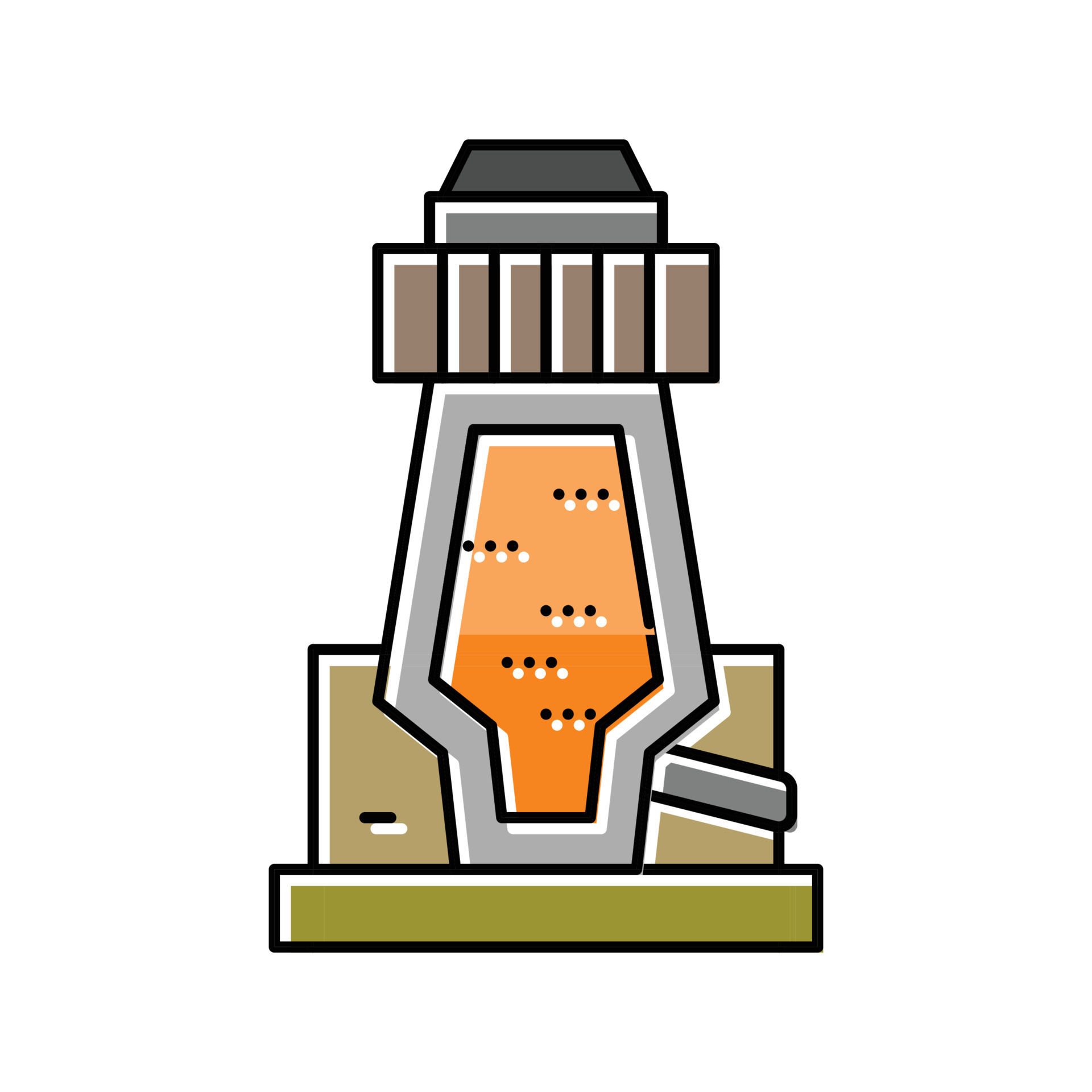 oxide ore processing copper color icon vector illustration 21159501