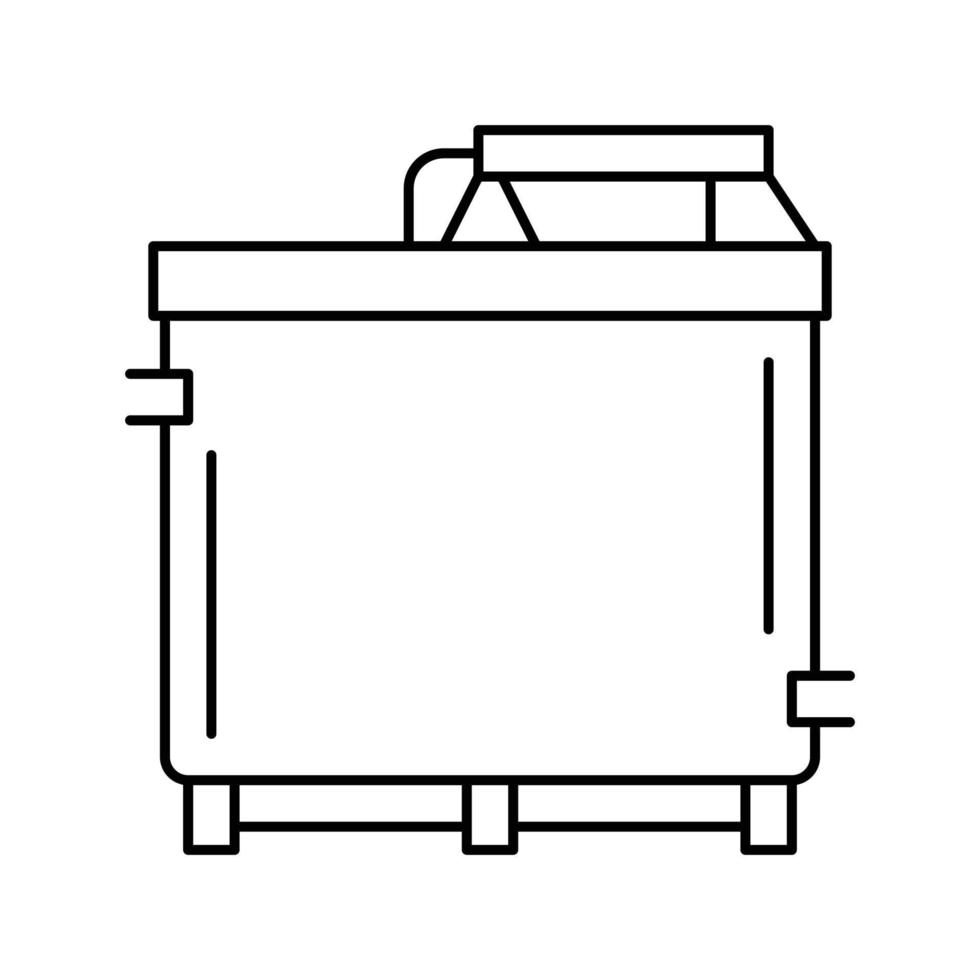 slurry tanks sulfide copper ore line icon vector illustration