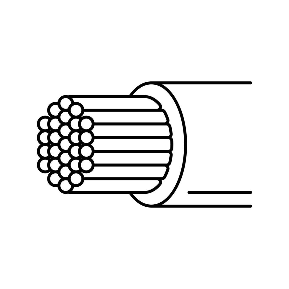 cable cable cobre línea icono vector ilustración