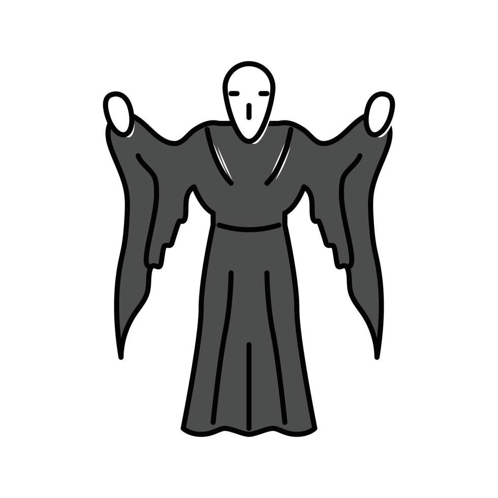 horror fantasma color icono vector ilustración