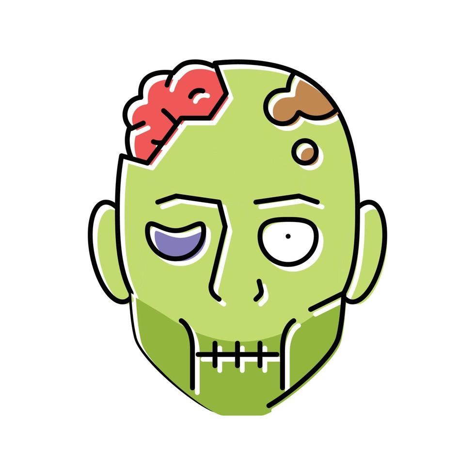 zombi muerto color icono vector ilustración