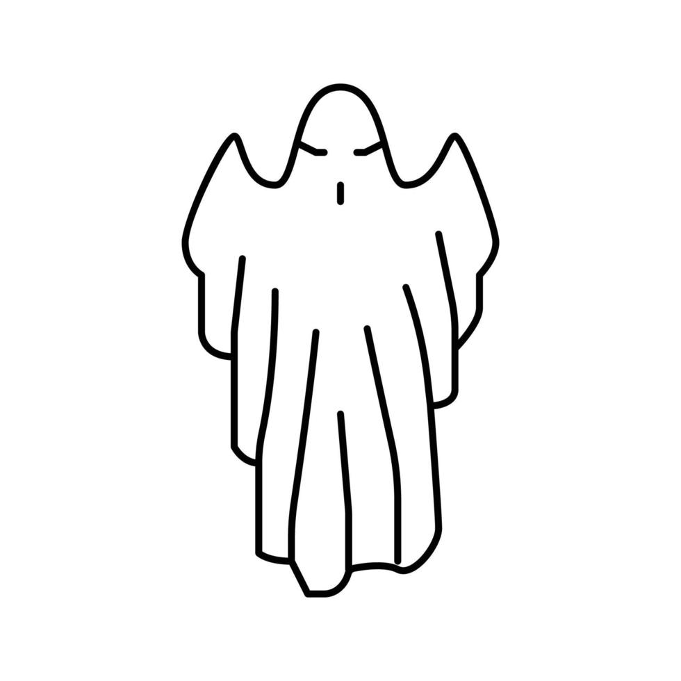 scary ghost line icon vector illustration