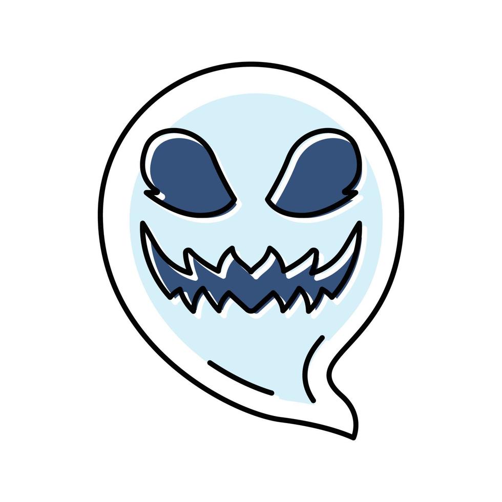 face ghost color icon vector illustration