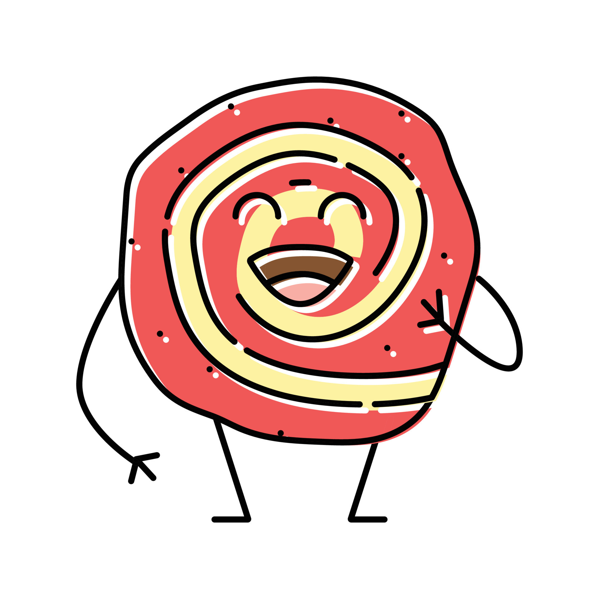 roulade meat character color icon vector illustration 21159622 Vector