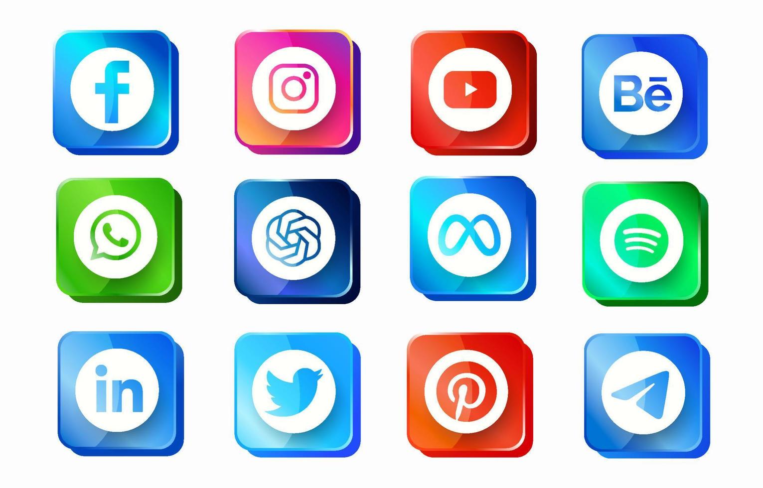 Social Media Mobile Tech Icon vector