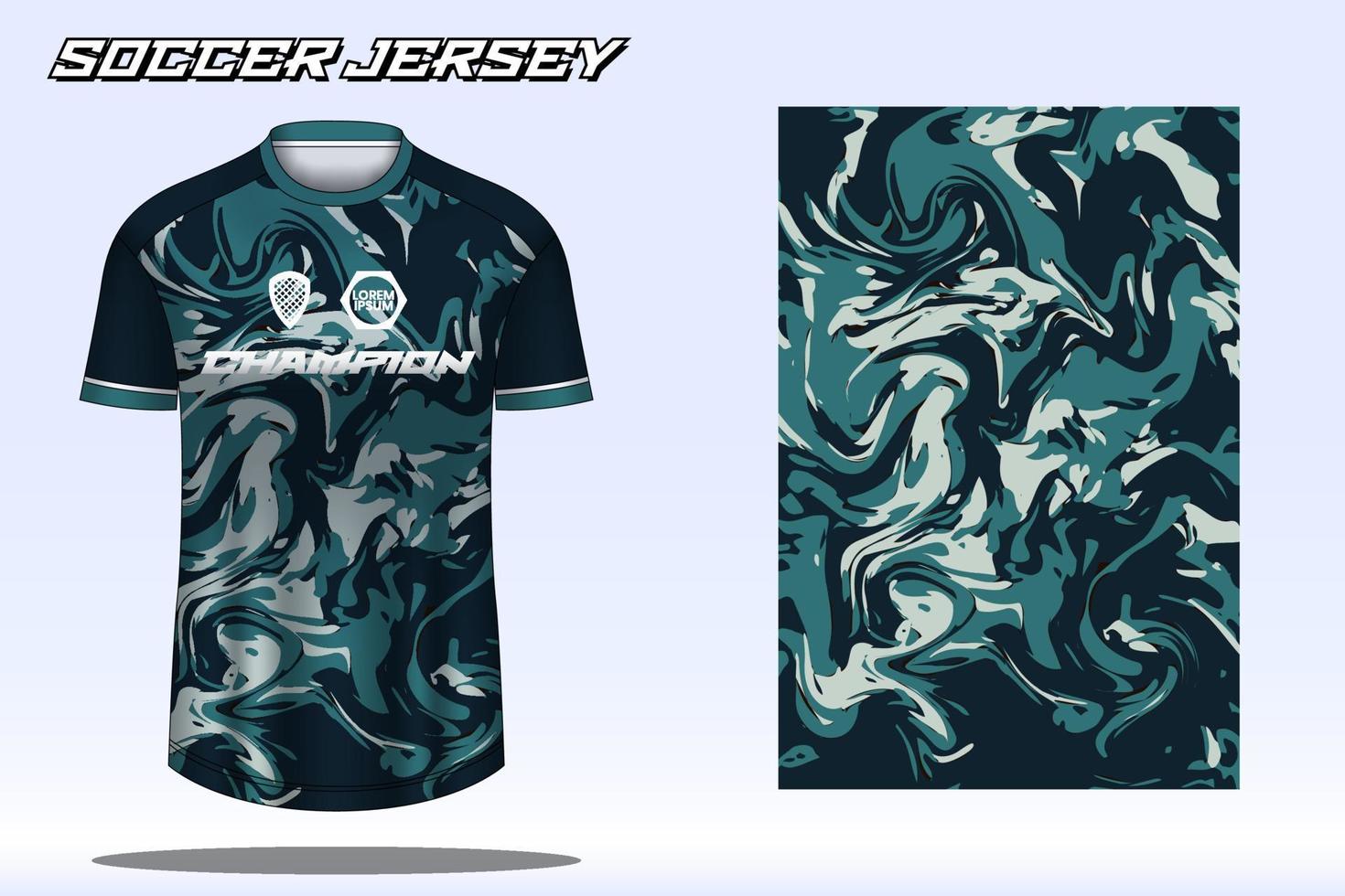 Soccer jersey sport t-shirt design mockup for football club vector