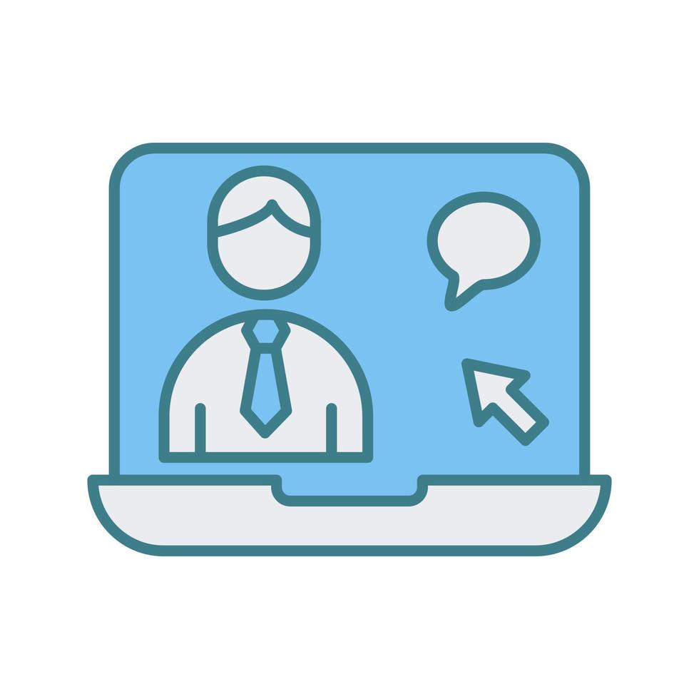 Online Interview Vector Icon