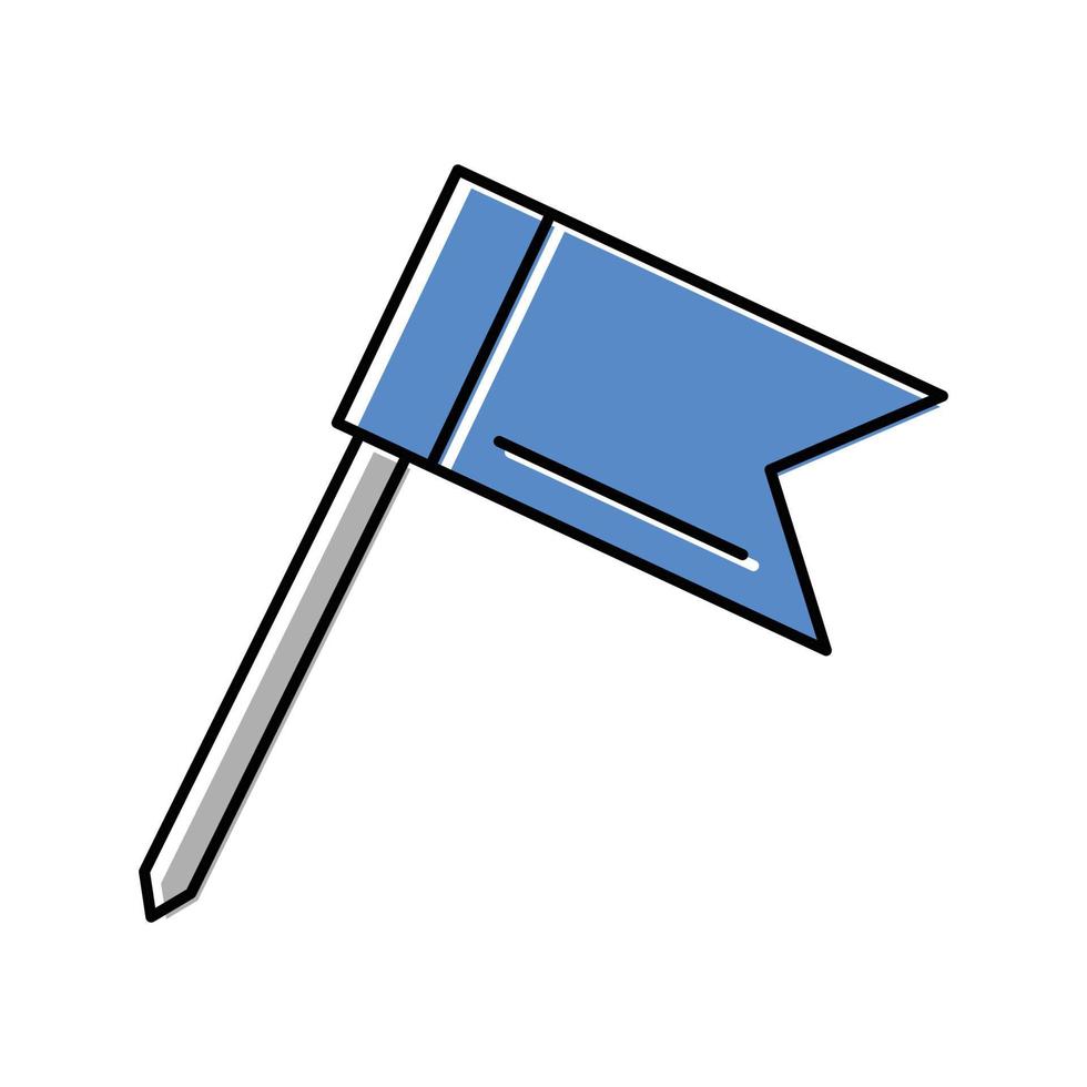 pin flag color icon vector illustration