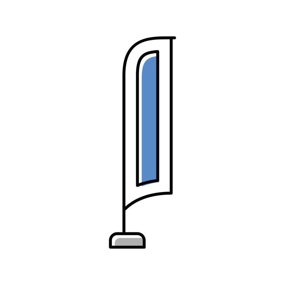 market flag color icon vector illustration