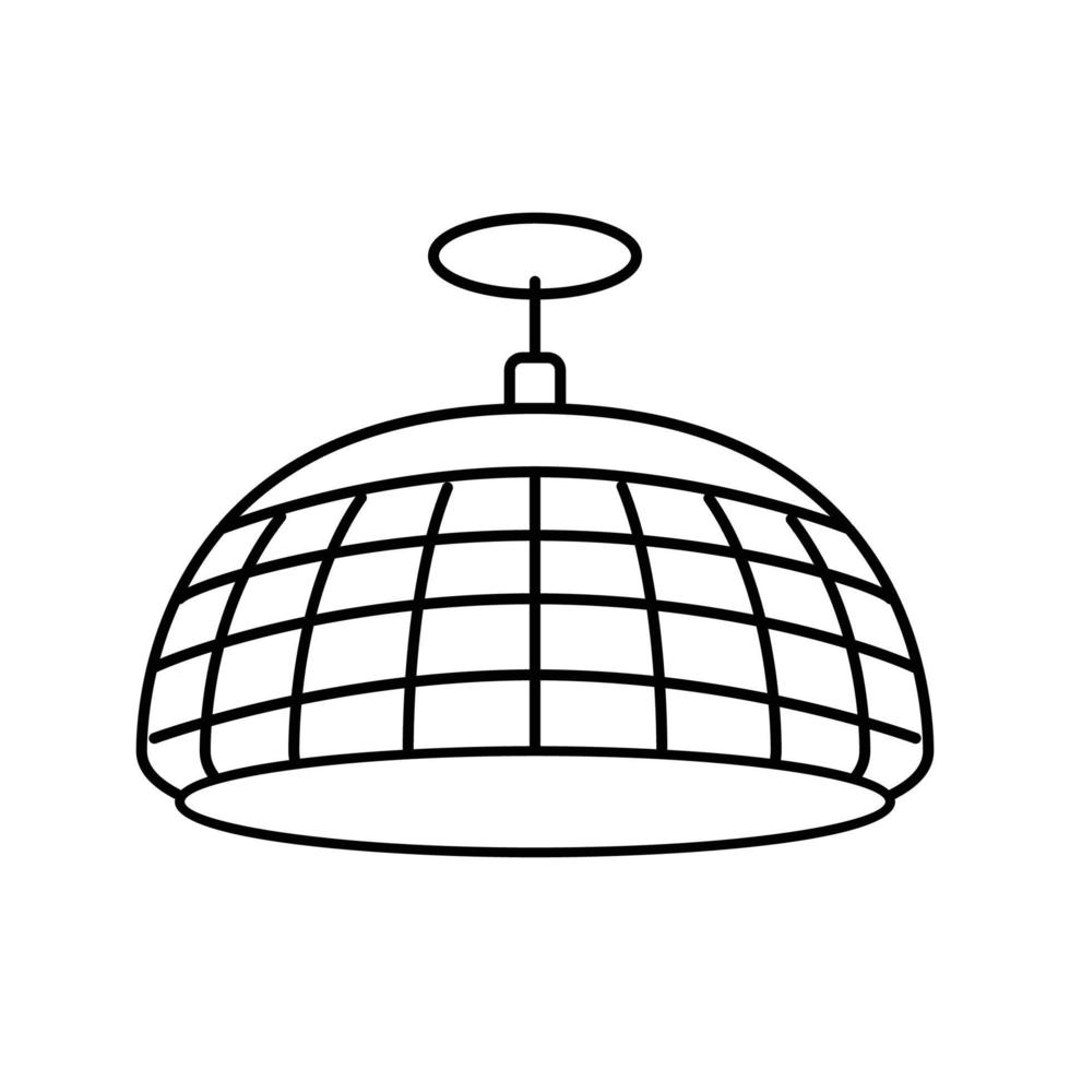 room lamp ceiling line icon vector illustration