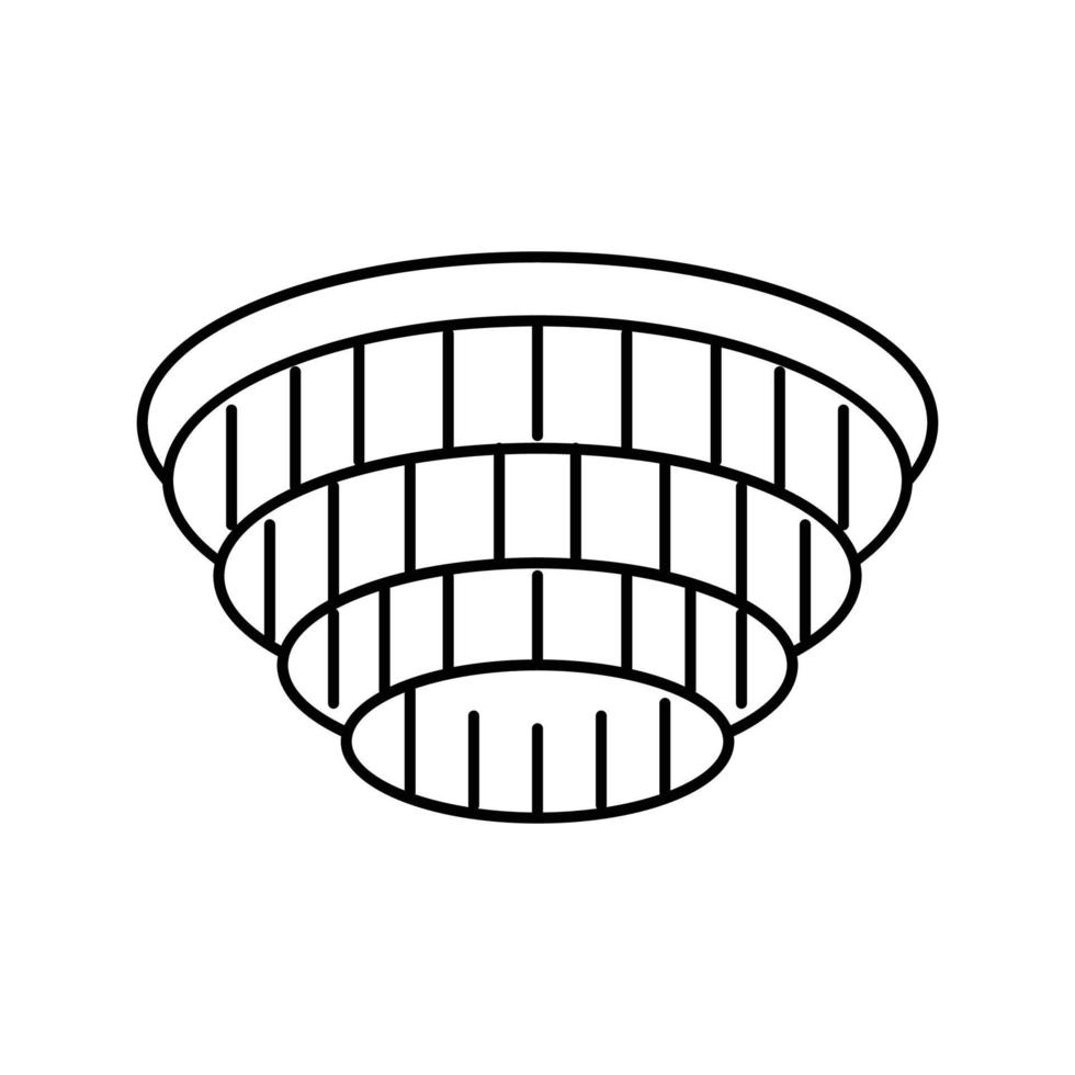 chandelier lamp ceiling line icon vector illustration