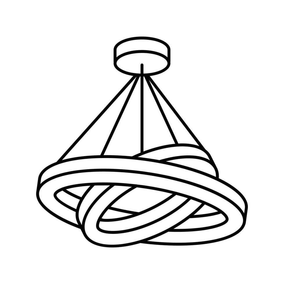 modern lamp ceiling line icon vector illustration
