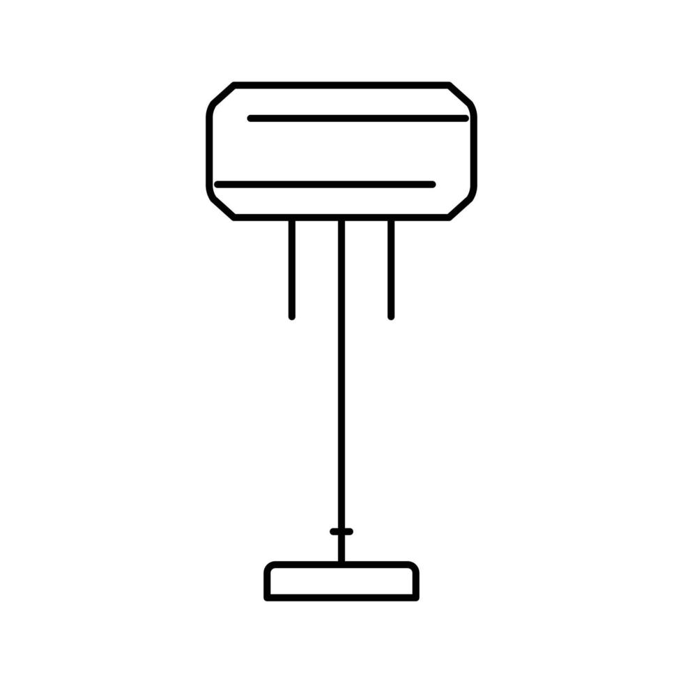 modern table lamp line icon vector illustration