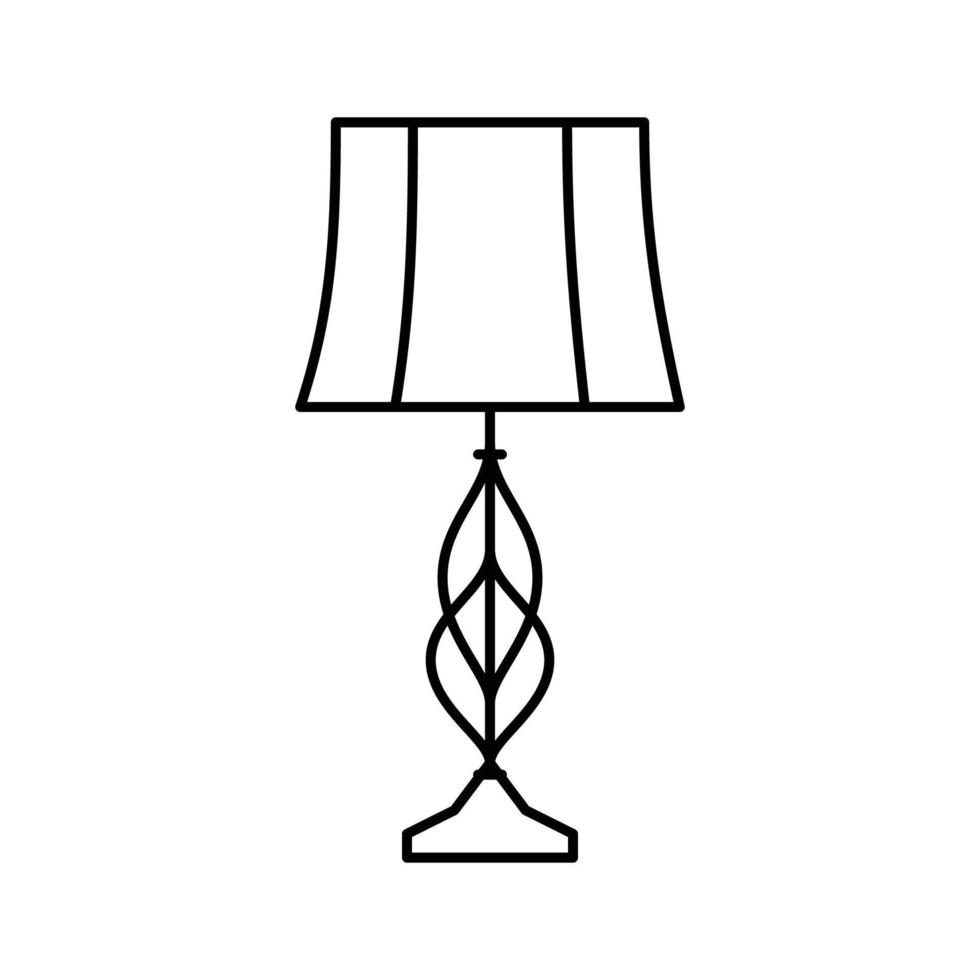 decor table lamp line icon vector illustration