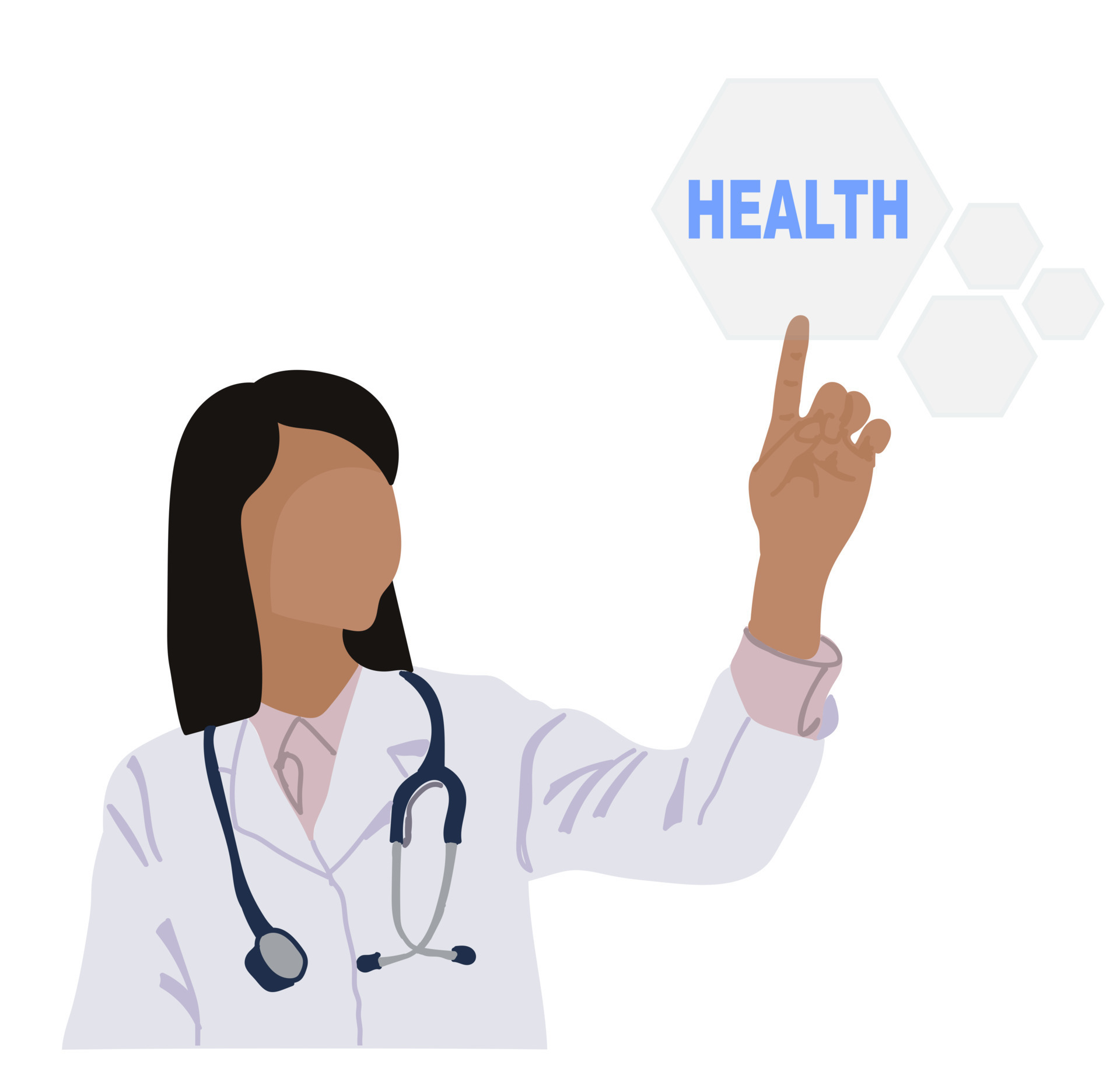 Doctor clicks on healthcare icon 21160795 Vector Art at Vecteezy