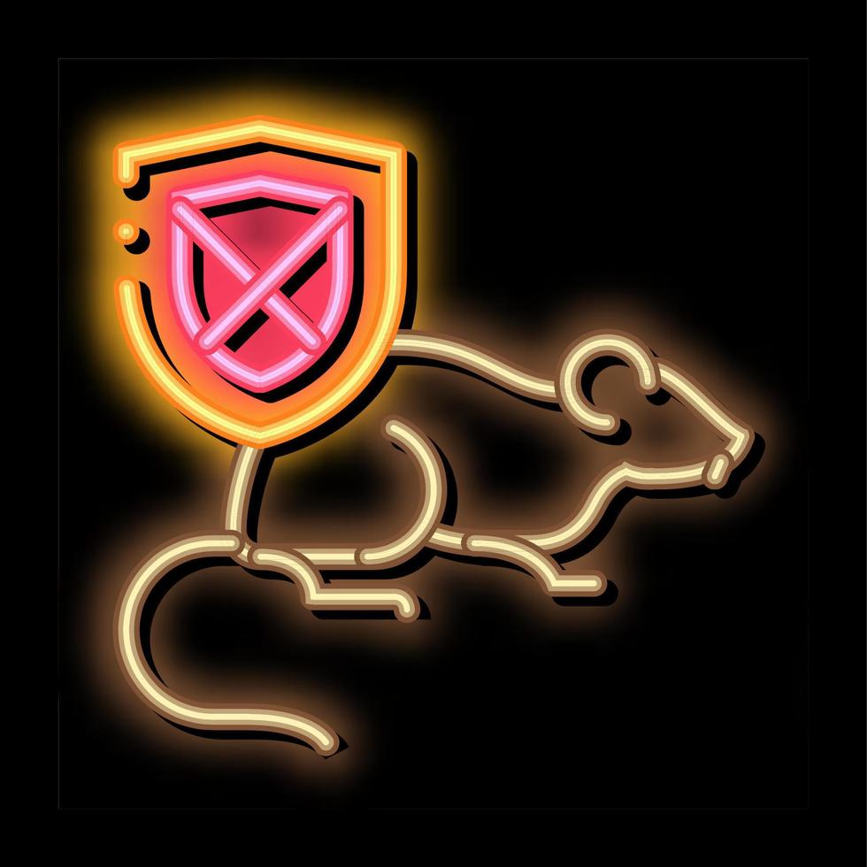 Rat Ban neon glow icon illustration vector