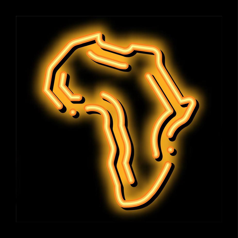Continent neon glow icon illustration vector