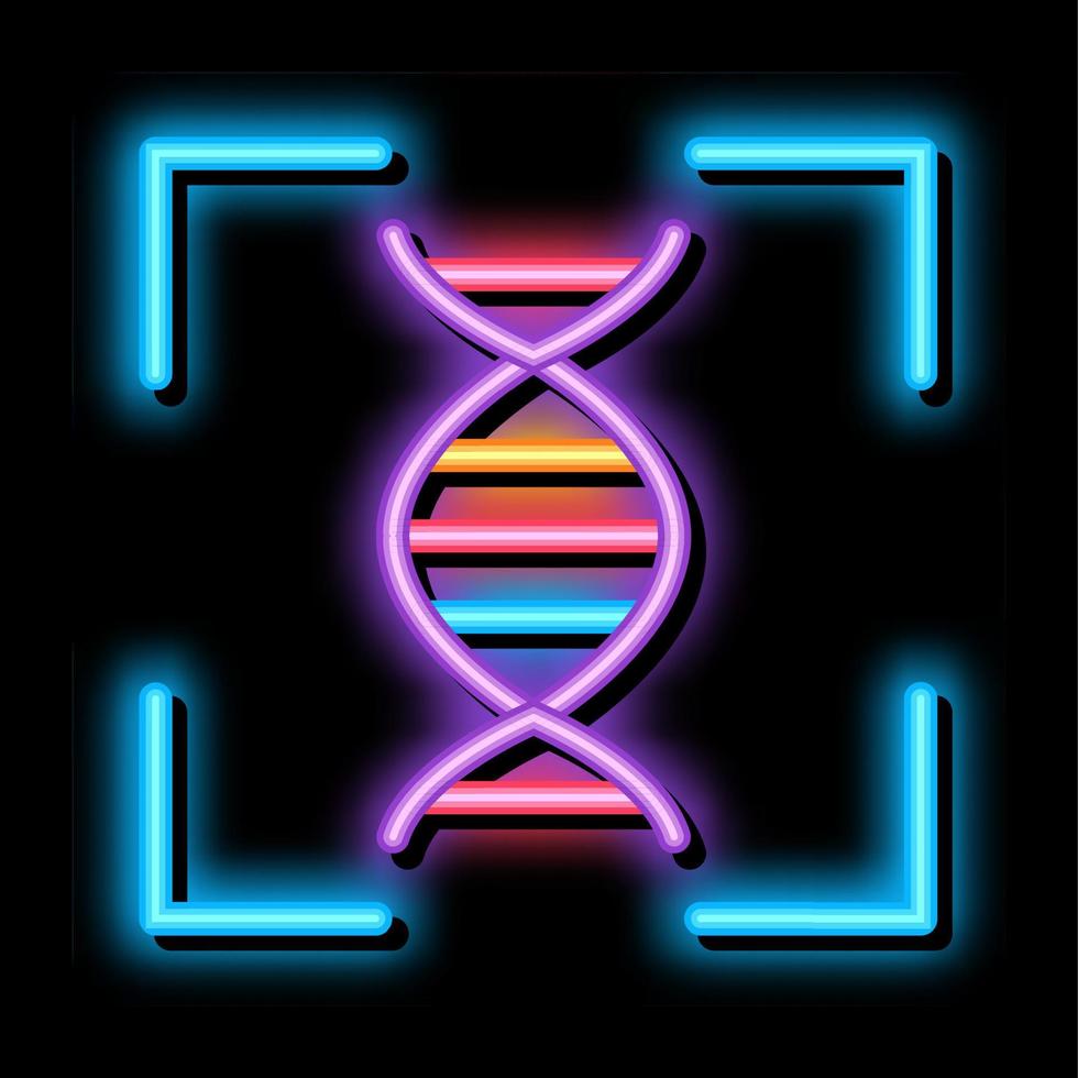 Human DNA Testing neon glow icon illustration vector