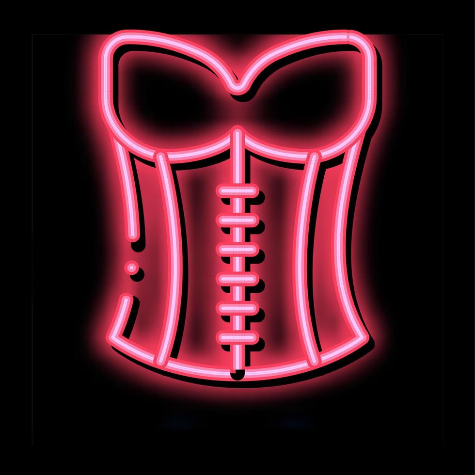 Corset Underwear neon glow icon illustration vector