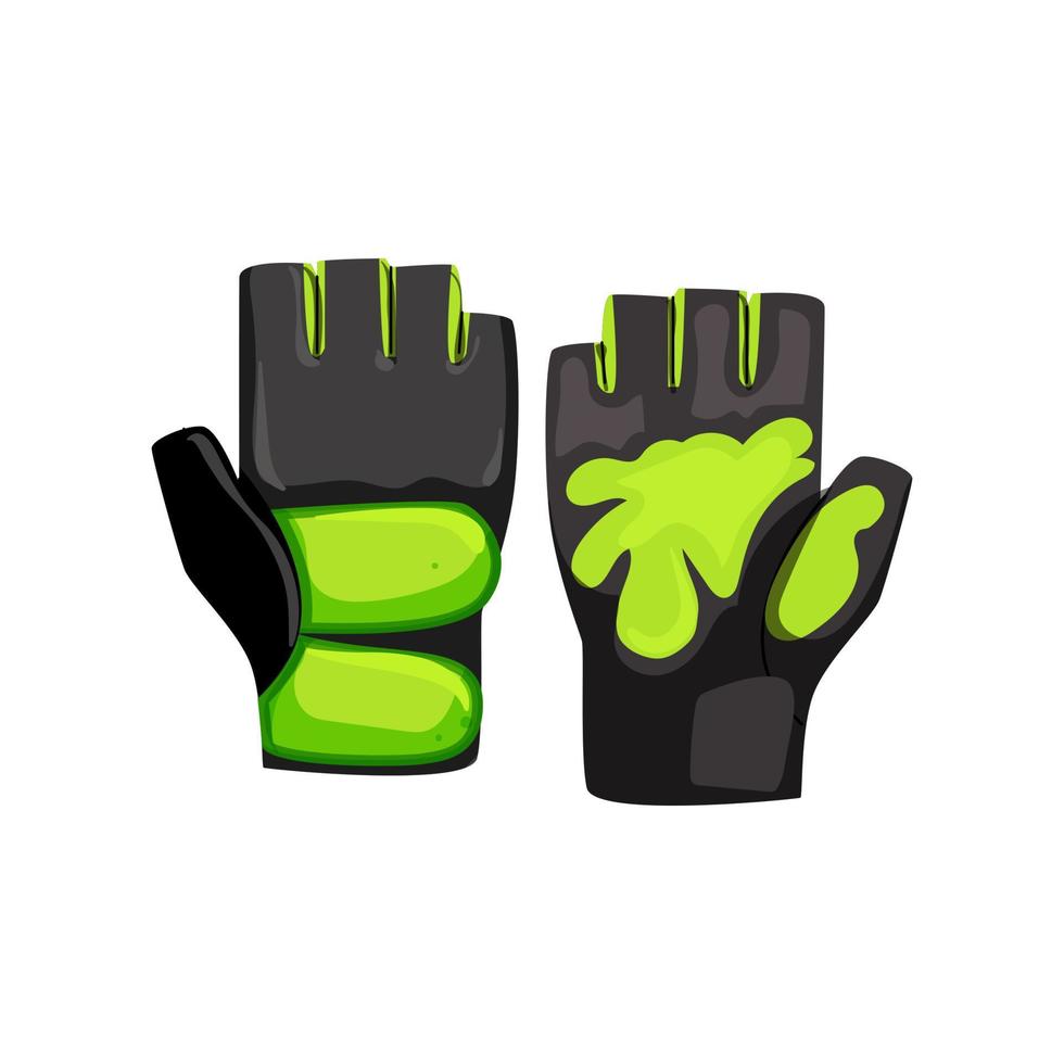 lifting fitness gloves cartoon vector illustration