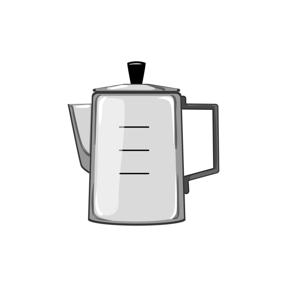 drink percolator pot coffee cartoon vector illustration