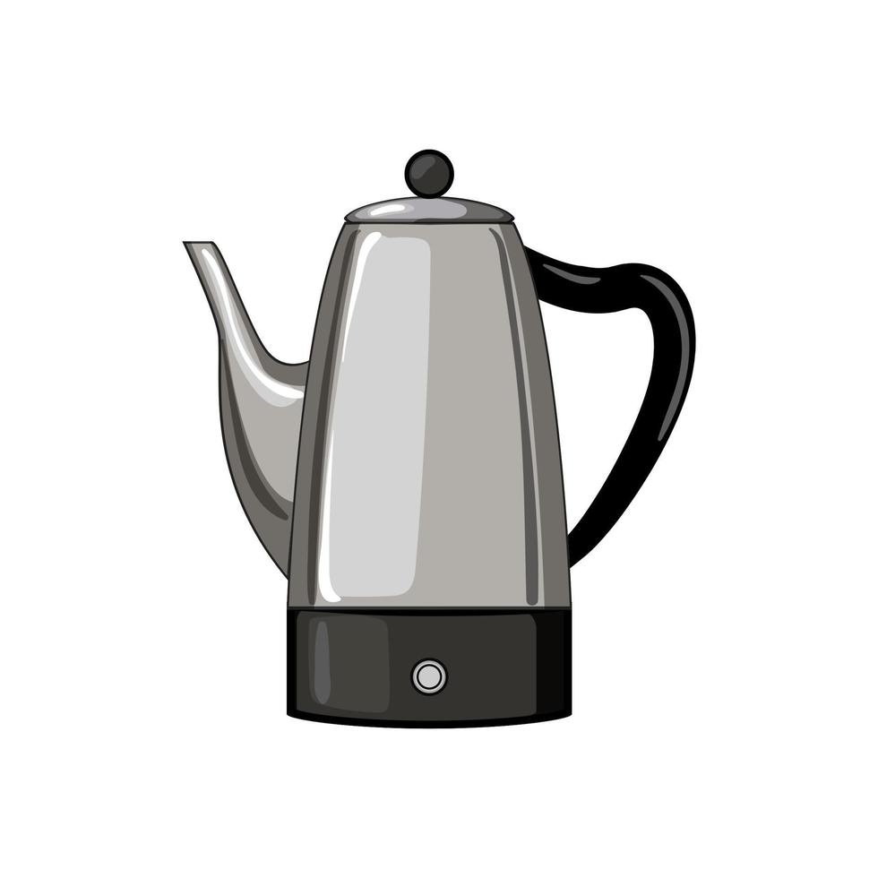 cup percolator pot coffee cartoon vector illustration