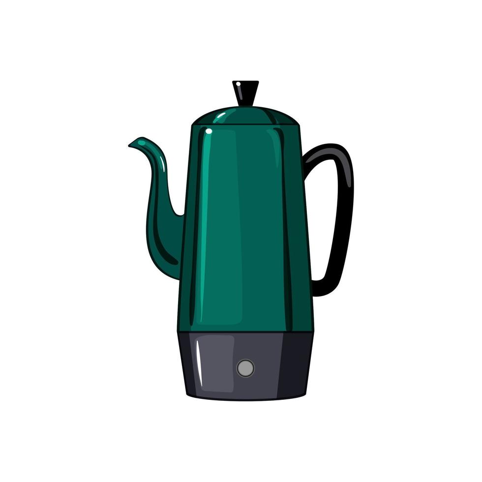 breakfast percolator pot coffee cartoon vector illustration