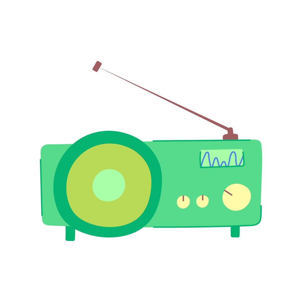 medios de comunicación radio sonido dibujos animados vector ilustración