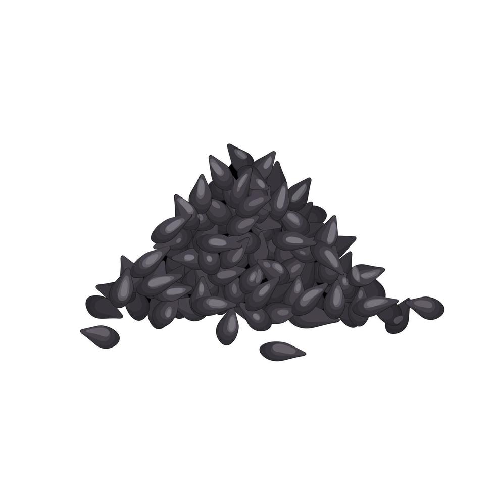 sesame seed black pile cartoon vector illustration 21161213 Vector Art
