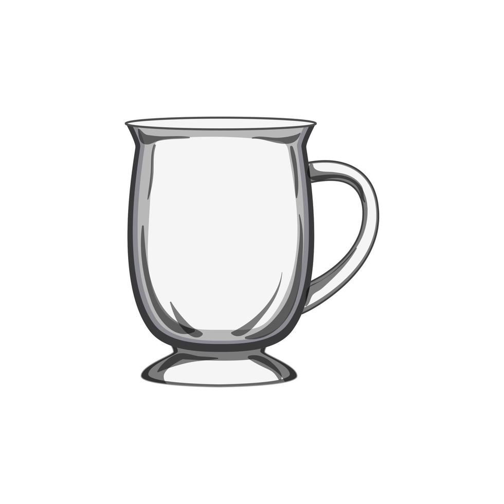 marrón café vaso dibujos animados vector ilustración