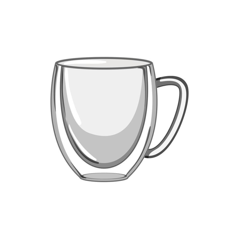 milk coffee glass cartoon vector illustration